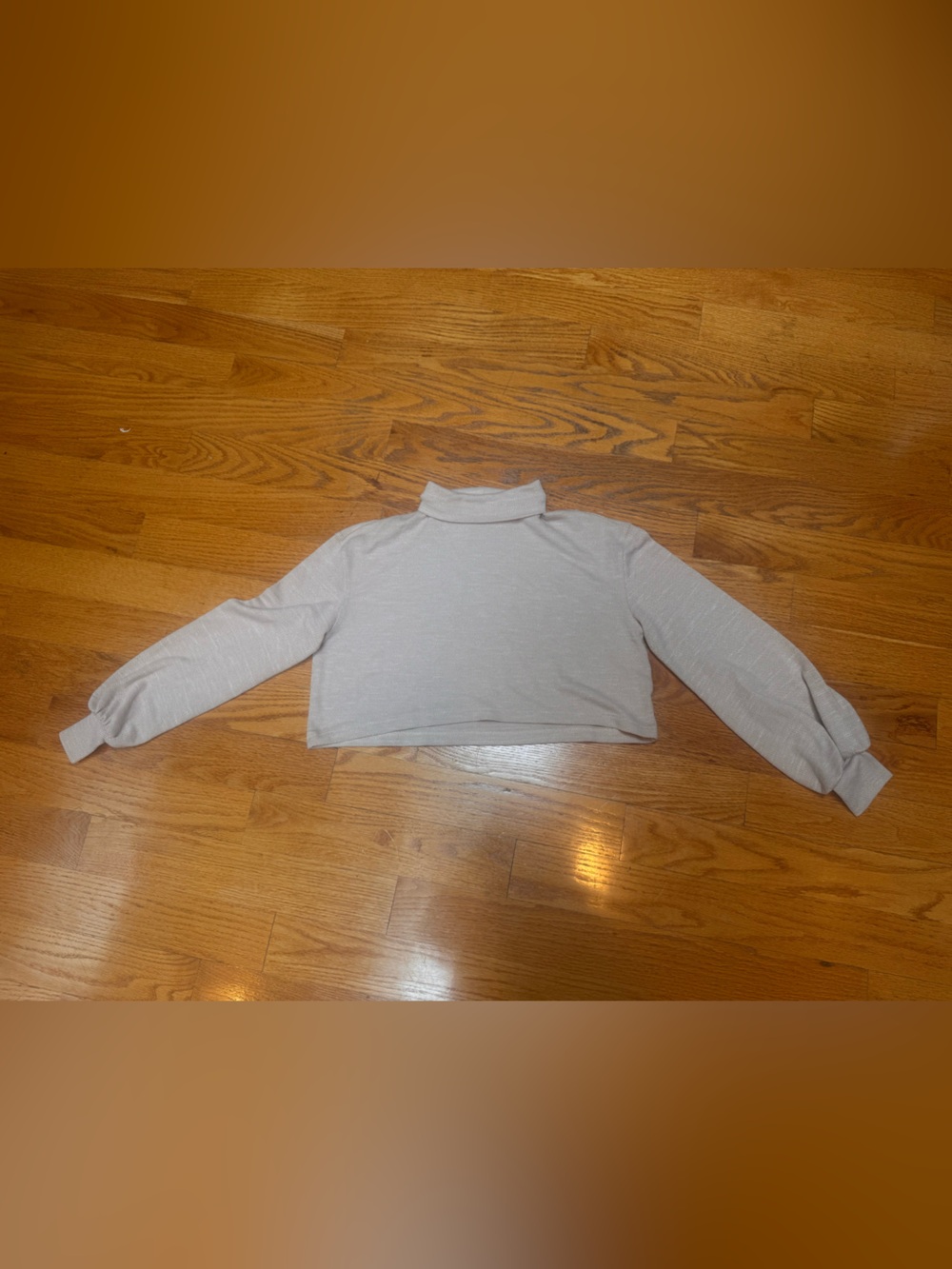 Lulu's Light Gray Cropped Turtleneck Pullover 🎈